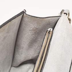 Pre Owned Valentino Grey Leather Rockstud Side Slip Crossbody Bag
