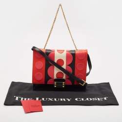 Pre Owned Valentino Multicolor Leather Carmen Flap Shoulder Bag