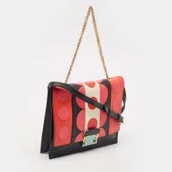 Pre Owned Valentino Multicolor Leather Carmen Flap Shoulder Bag