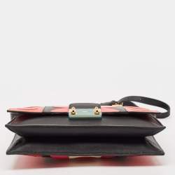 Pre Owned Valentino Multicolor Leather Carmen Flap Shoulder Bag