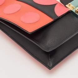 Pre Owned Valentino Multicolor Leather Carmen Flap Shoulder Bag