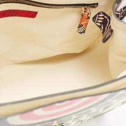 Valentino Multicolor Floral Print Leather Mime Top Handle Bag
