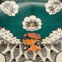 Valentino Multicolor Floral Print Leather Mime Top Handle Bag
