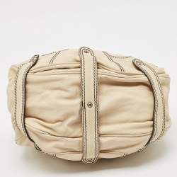 Valentino Cream/Black Leather Catch Hobo