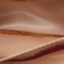 Pre Owned Valentino Beige Python Chain Frame Clutch