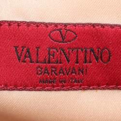 Pre Owned Valentino Beige Python Chain Frame Clutch