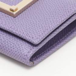 مملوكة مسبقًا Valentino Purple Leather Card Case