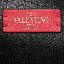 Pre Owned Valentino Rose Cannelle Leather Small VRING Top Handle Bag