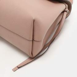 Pre Owned Valentino Rose Cannelle Leather Small VRING Top Handle Bag