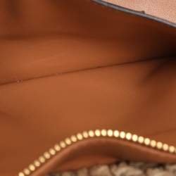 Pre Owned Valentino Beige/Brown Leather and Raffia Medium One Stud Tote