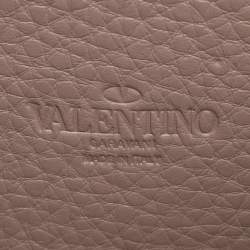 Valentino Beige Leather Rockstud Crossbody Flap Bag