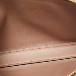 Valentino Beige Leather Mini VLogo Crossbody Bag