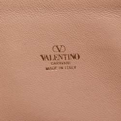 Valentino Beige Leather Mini VLogo Crossbody Bag