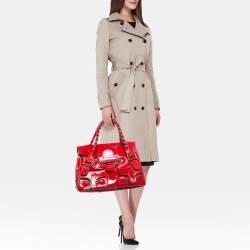 Valentino Red Patent Leather Histoire Satchel