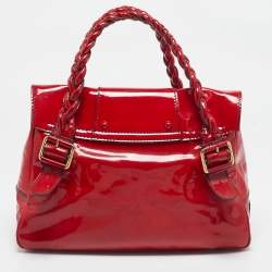 Valentino Red Patent Leather Histoire Satchel