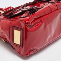Valentino Red Patent Leather Histoire Satchel