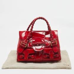 Valentino Red Patent Leather Histoire Satchel