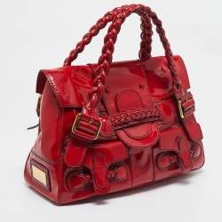 Valentino Red Patent Leather Histoire Satchel