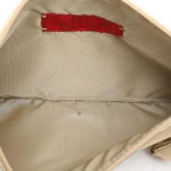 Valentino Gold Leather Wristlet Clutch