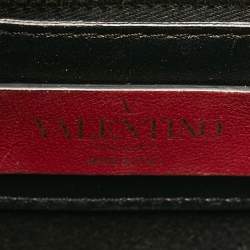 Pre Owned Valentino Black Quilted Leather Medium VLTN Candystud Top Handle Bag