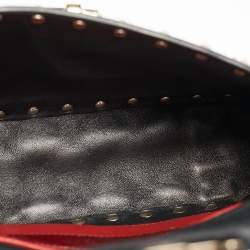 Pre Owned Valentino Black Quilted Leather Small Rockstud Spike Chain Bag