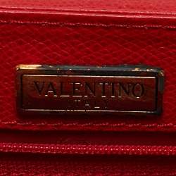 Pre Owned Valentino Red Leather Vintage Satchel