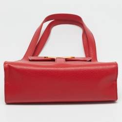 Pre Owned Valentino Red Leather Vintage Satchel