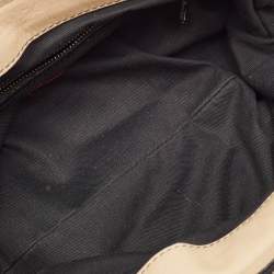 Valentino Beige/Black Leather and Watersnake Lacca Fleur Frame Satchel