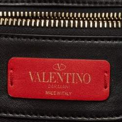 Valentino Tricolor Quilted Leather and Snakeskin Medium Candystud Top Handle Bag