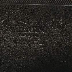 Pre Owned Valentino Black Leather Vlogo Walk Crossbody Bag