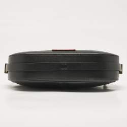 Pre Owned Valentino Black Leather Vlogo Walk Crossbody Bag