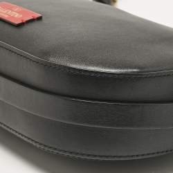 Pre Owned Valentino Black Leather Vlogo Walk Crossbody Bag