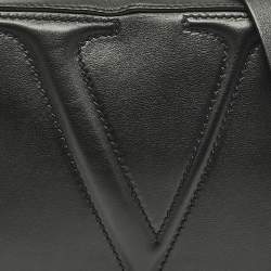 Pre Owned Valentino Black Leather Vlogo Walk Crossbody Bag