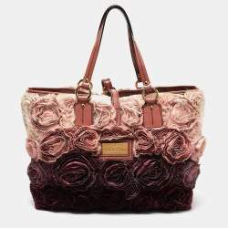 Pre Owned Valentino Multicolor Patent Leather and Satin Rosier Tote