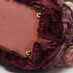 Pre Owned Valentino Multicolor Patent Leather and Satin Rosier Tote