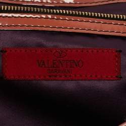 Pre Owned Valentino Multicolor Patent Leather and Satin Rosier Tote