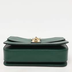 Valentino Green Leather Rockstud Shoulder Bag