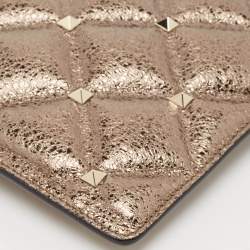 Valentino Metallic Quilted Leather Rockstud Pouch 