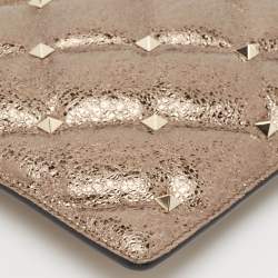Valentino Metallic Quilted Leather Rockstud Pouch 