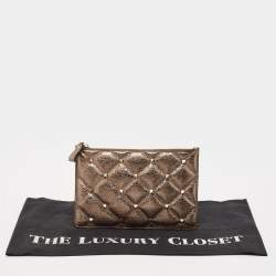Valentino Metallic Quilted Leather Rockstud Pouch 