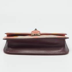 Pre Owned Valentino Multicolor Floral Leather Medium Rockstud Glam Lock Flap Bag