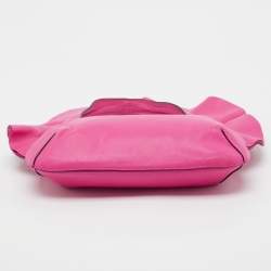 Valentino Fuchsia Leather Rouches Atelier 04 Hobo