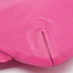 Valentino Fuchsia Leather Rouches Atelier 04 Hobo
