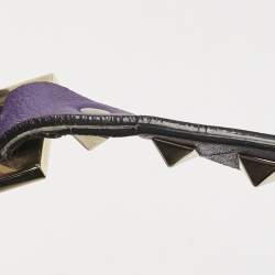 Pre Owned Valentino Purple Leather Rockstud Flap Shoulder Bag