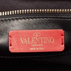 Valentino Black Quilted Leather Medium Candystud Top Handle Bag