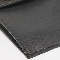 Pre Owned Valentino Black Leather VLogo Crossbody Bag