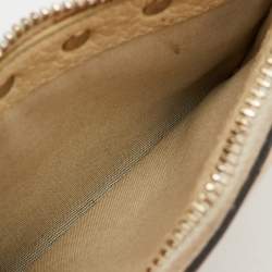 Valentino Cream Leather Rockstud Zip Card Case