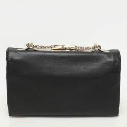 Pre Owned Valentino Black Leather Va Va Voom Shoulder Bag