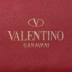 Valentino Red Leather Medium Rockstud Trapeze Tote