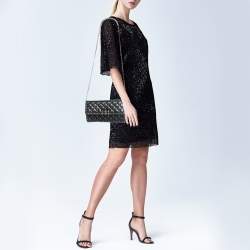 Pre Owned Valentino Black Quilted Leather Rockstud Spike Chain Shoulder Bag